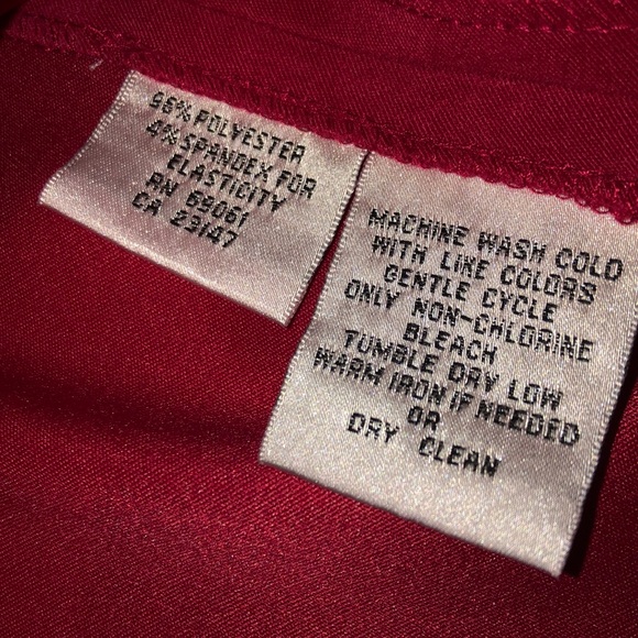 TALBOTS Oversized Red Button Down Tunic Shirt S - Picture 2 of 8